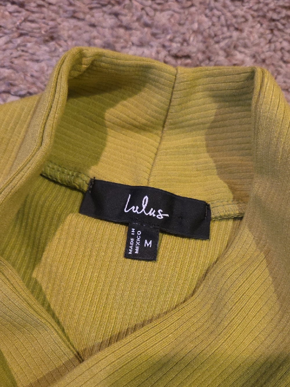 Lulus Essential Energy Lime Green Ribbed Sleeveless Cross-front Top - Size M - Picture 3 of 5